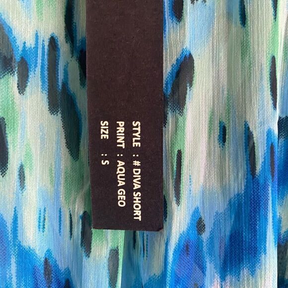 NWT Spy Zone Exchange Blue/Green Print Long Sleeve Maxi Dress With Sash. Small - Picture 9 of 13